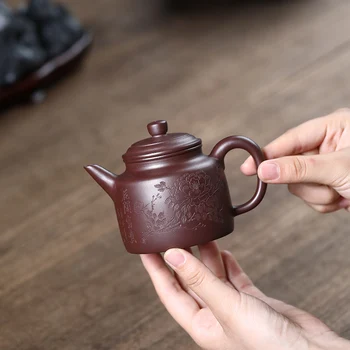 |Yixing všetky čistá príručka odporúča autentické staré, fialová hliny hrniec hodiny domov boutique kanvica vyhovovali jeden hrniec čaju